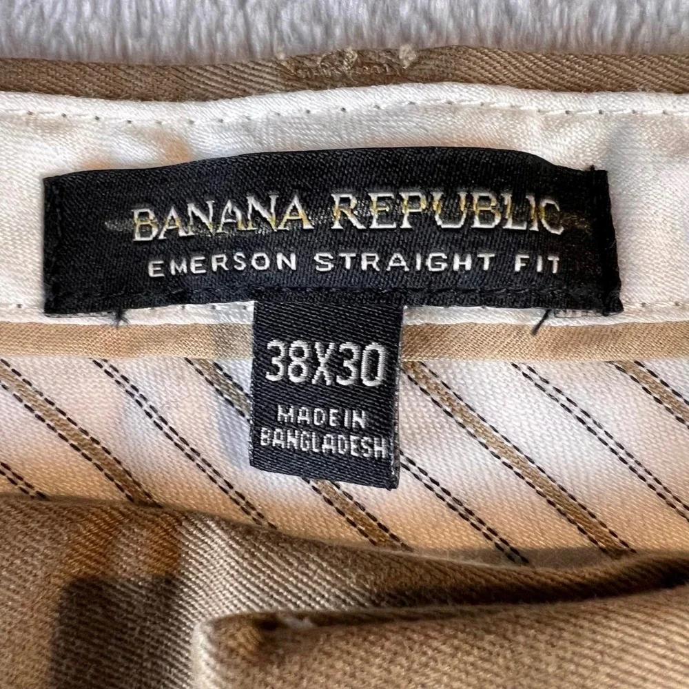 Banana Republic Emerson Straight Fit Chinos Mens 38x30 Airforce Khaki 795220-00